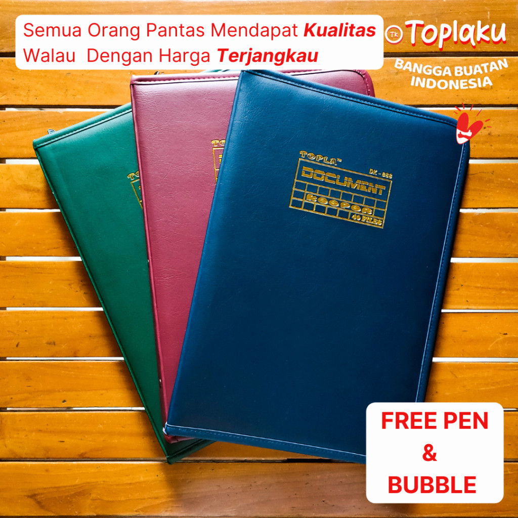 

TOPLA Map Dokumen Keeper Ijazah Resleting Anti Air Document Tempat File Berkas Penting F4 Isi 40