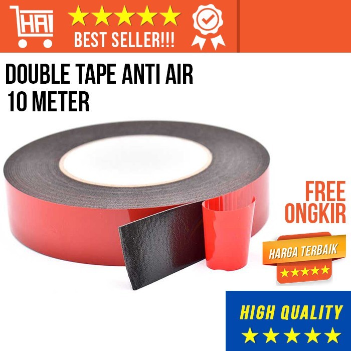 

DOBELTIP WATERPROOF 10METER 3M DOUBEL TIPE KAYU BESI PLASTIK LENGKET DOUBLE TAPE DOBEL TIP PEREKAT