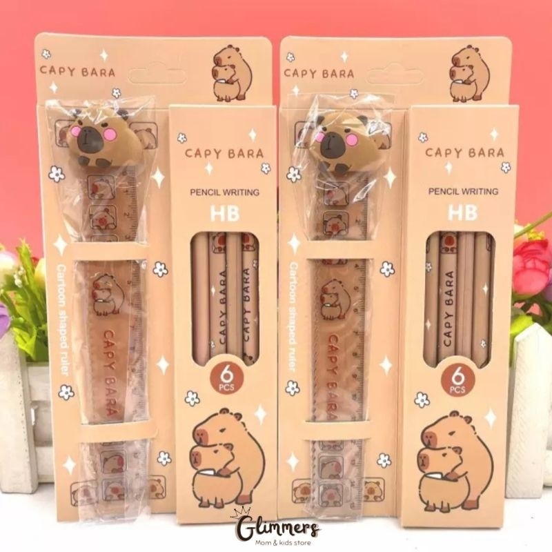

UM1 1 set Pencil Gift Capibara /1 set Pensil Sekolah