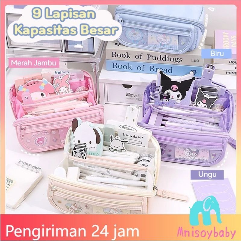 

CODBARU Sanrio Tempat Pensil Cinnamoroll Melody Kuromi Penyimpanan Alat Tulis Siswa Perlengkapan