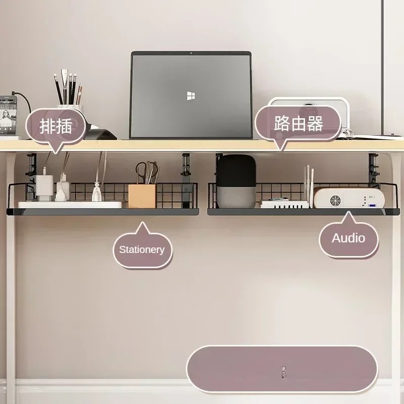 Under Desk Cable Management Tray, No Drill Steel Desk Cable Organizers, Wire Management Tray Cable