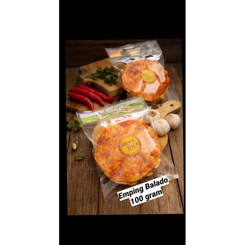 

AYOOOLLARIZSS!! Emping Melinjo Balado Pedas 100g More Rich Snack Food Factory