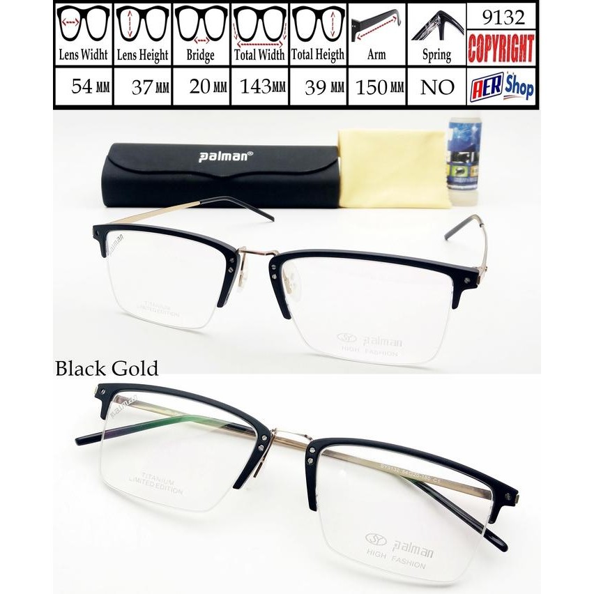Hemat Original Kacamata Minus Half Frame Palman Frame Kacamata Minus Kotak