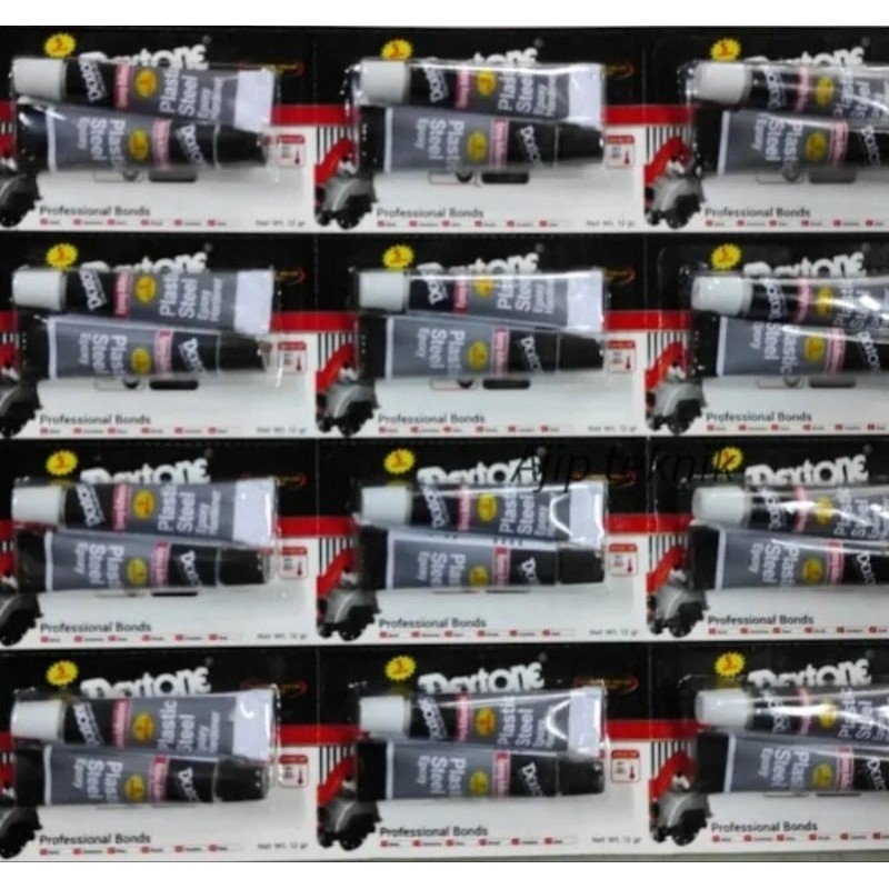

1 Lembar (12 Pasang) Lem Dextone Renteng 12gr-Merekat Super Kuat Dalam 5 Menit
