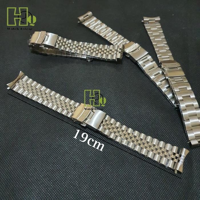 Populer Strap Tali Jam Tangan Seiko Rantai Stainless Solid Curve 22Mm