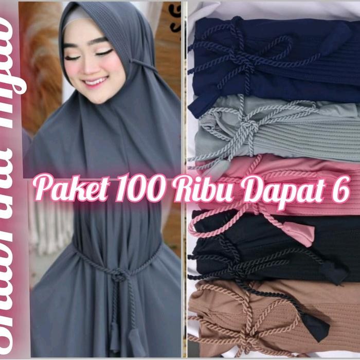 Nayyir- Hijab Instan Tali Uril 100Ribu Dapat 6PCS
