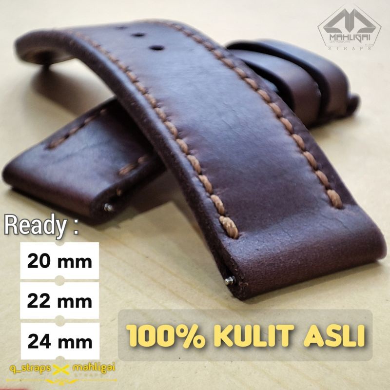 Tali Kulit Jam Tangan Kulit Asli / Tali Jam Kulit Asli / Strap Jam Kulit / Kulit Asli
