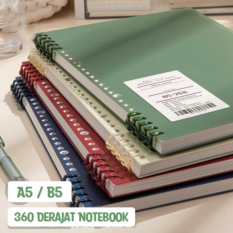 

UM1 Notebook Buku A5 B5 Binder Kuliah Binder 360 Derajat Notebook Aesthetic Alat Tulis Buku Tulis