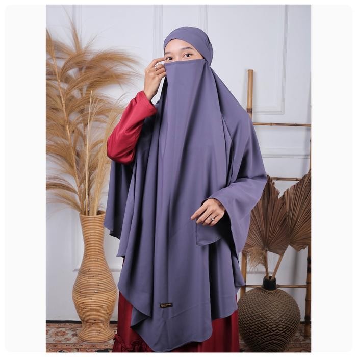 Hijmi- Adeeva French Khimar Premium Panjang Wolfis Grade A / French Khimar Cadar Syari Jilbab
