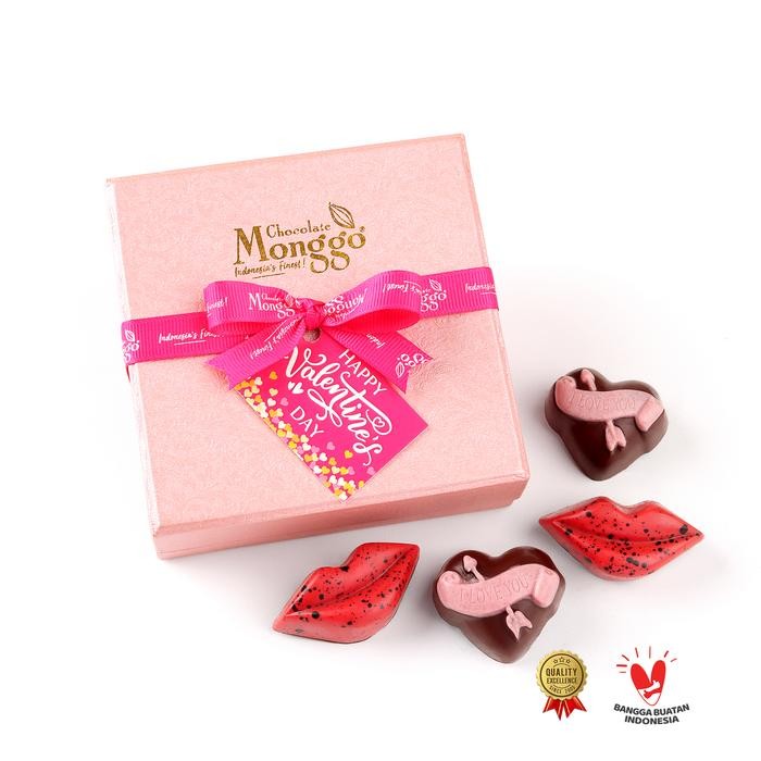 

EatFr3sh- Chocolate Monggo Valentine Noisette Rose Box 60g Hadiah Hari Cinta Cokelat Love