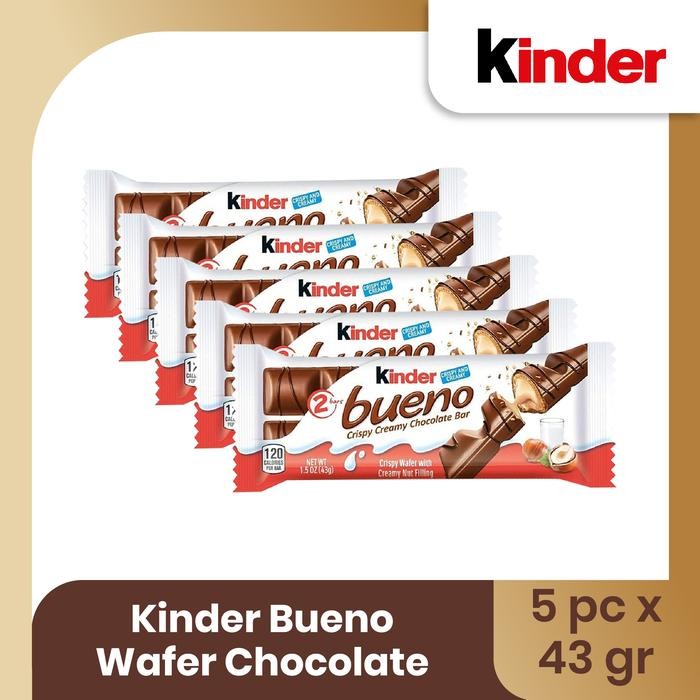 

EatFr3sh- Kinder Bueno Wafer Chocolate 43gr - 5pcs
