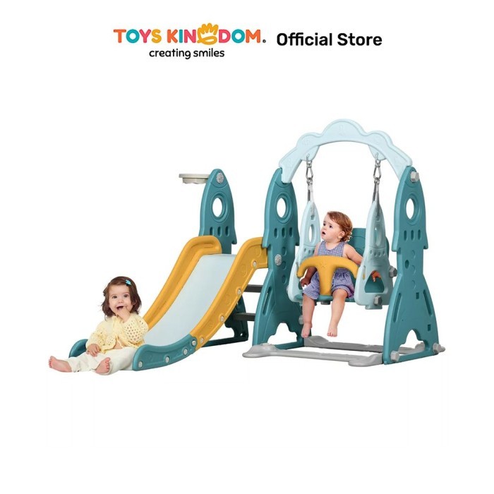 Toys Kingdom Paso Perosotan Dengan Ayunan Roet Wm22B031 Tempat Bermain Perosotan Kids Fun Slide