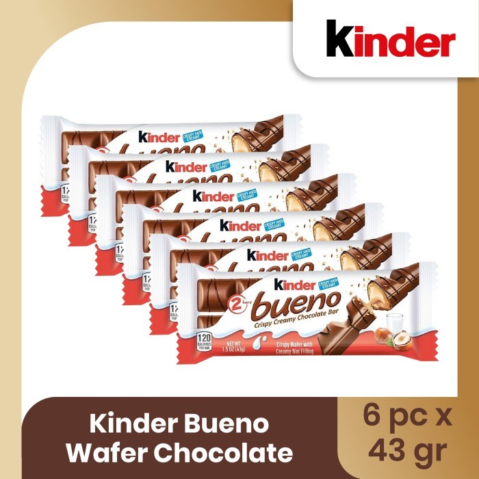 

EatFr3sh- Kinder Bueno Wafer Chocolate 43gr - 6pcs