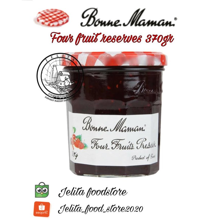 

EatFr3sh- Bonne Maman Four Fruit Jam 370gr France
