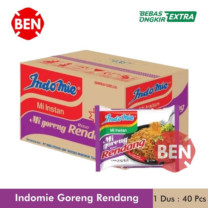 

EatFr3sh- Indomie Goreng Rendang 1 Dus 40 Pcs Bungkus Bks - Mi Mie Instan Grosir
