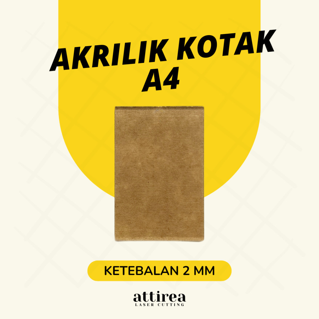

UM1 Akrilik Polos Kotak Ukuran A4 Bening Transparan , Putih , Hitam Tebal 2 mm