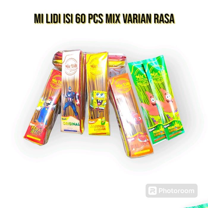 

EatFr3sh- Mi Lidi @60 pcs - MILIDI LIDIAN VIRAL 6 ANEKA RASA - Cemilan Food Noodles Pasta