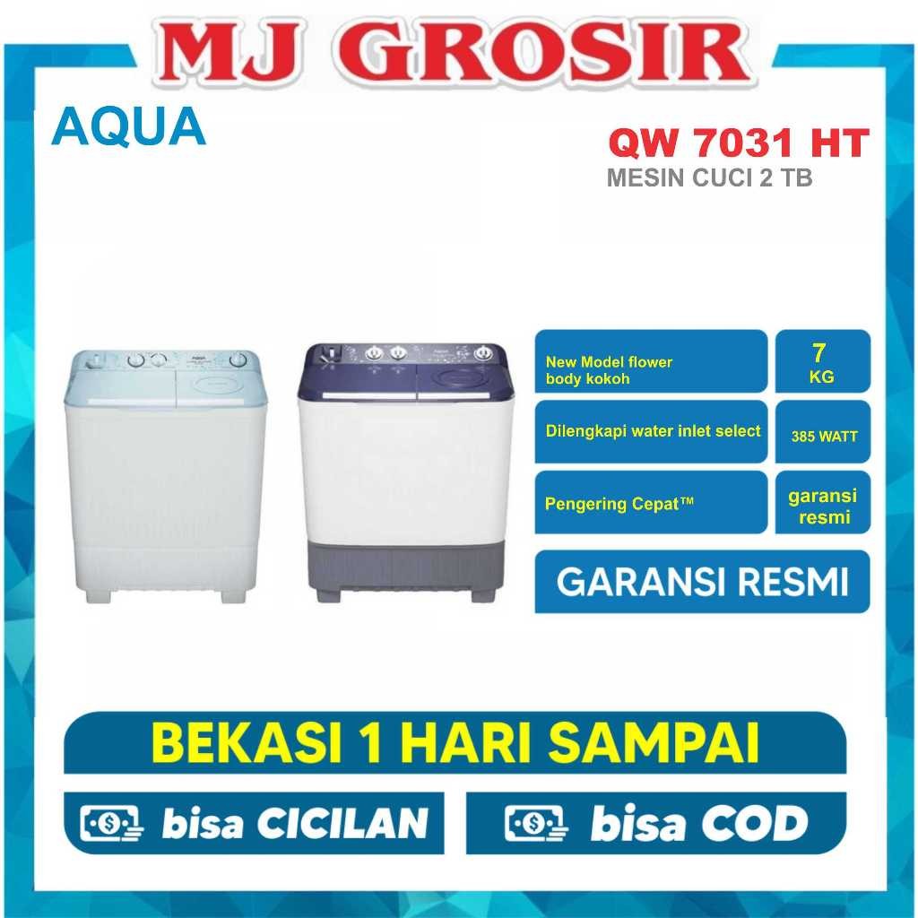 MESIN CUCI AQUA JAPAN QW 7031 HT / 761 XT 7KG 2 TABUNG HIJAB SERIES