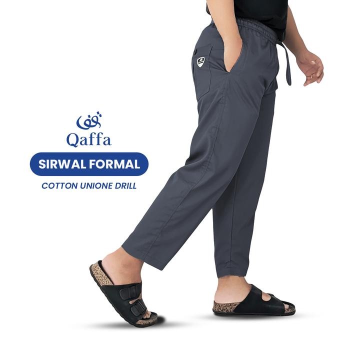 Zuhud- Celana Sirwal Formal Pria Kantor Ankle Polos Sirwal Jumbo Dewasa