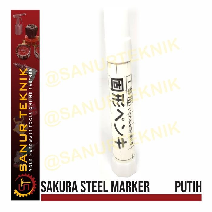 

No.OneBest- Solid Steel Marker/ Spidol Penanda Besi Baja Permanen Sakura PUTIH