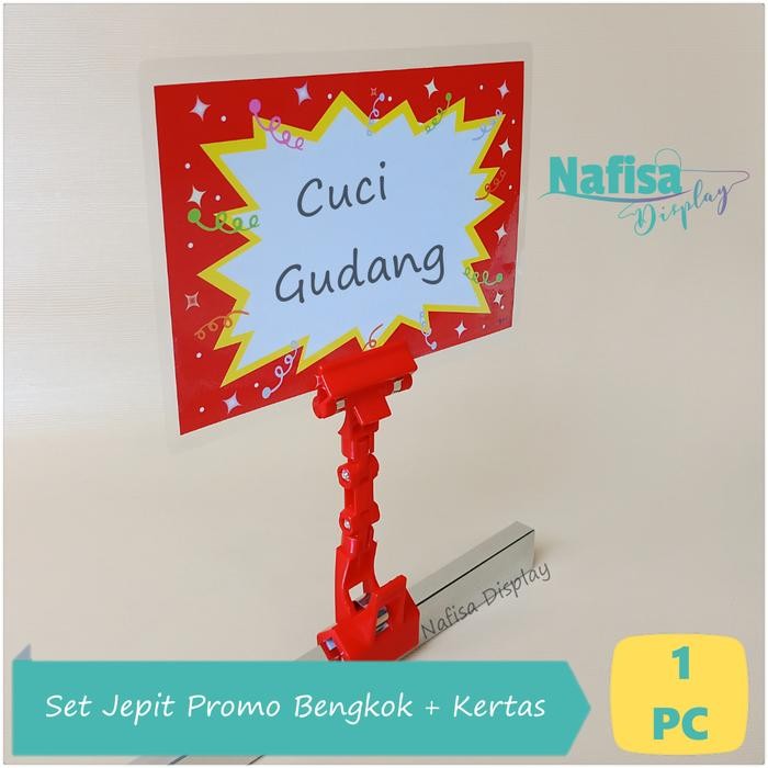 

No.OneBest- Set Jepit Harga Bisa Putar Bengkok + Display Harga Laminating