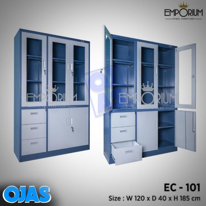 

No.OneBest- Lemari Arsip File Plat Besi 3 Pintu dan Laci Emporium EC 101