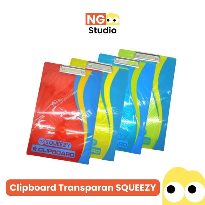 

No.OneBest- NG Studio - SQUEEZY ClipBoard SQ Papan Jalan F4 Folio/ Papan Ujian