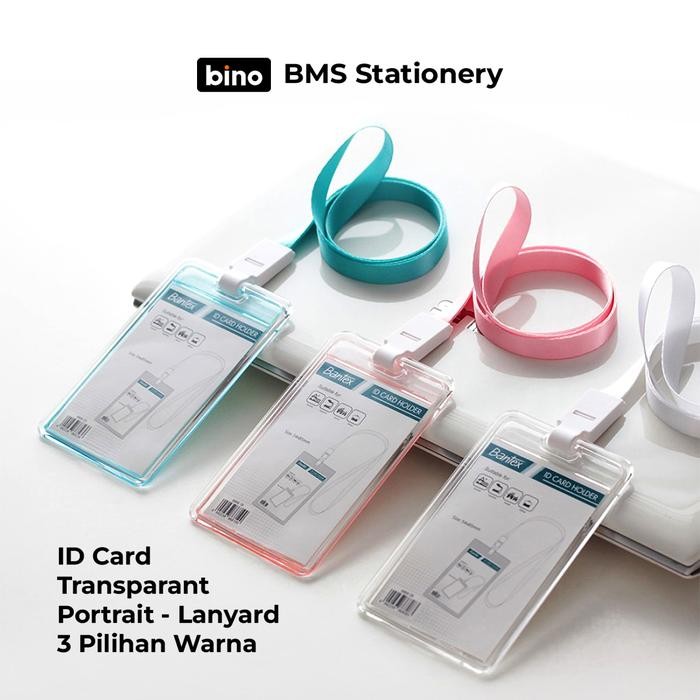 

No.OneBest- Bantex ID Card Transparan Tali Lanyard Portrait #8868