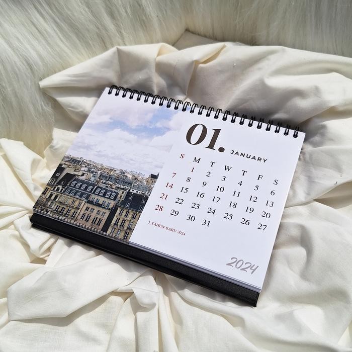 

No.OneBest- Kalender Meja Travel Horizontal Premium Aesthetic / Desk Calendar