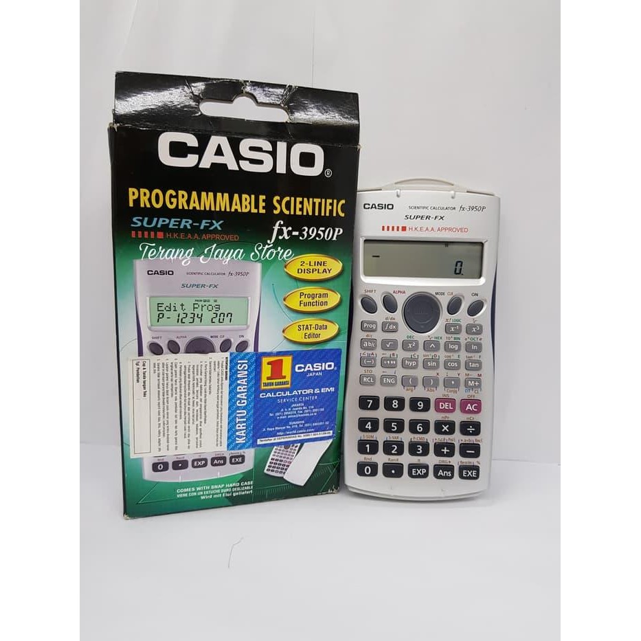

Kalkulator Scientific Casio Fx-3950P Kalkulator Progammabel Fx3950P