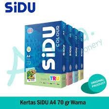 

UM1 KERTAS HVS WARNA SIDU SINAR DUNIA A4 -F4 70GR