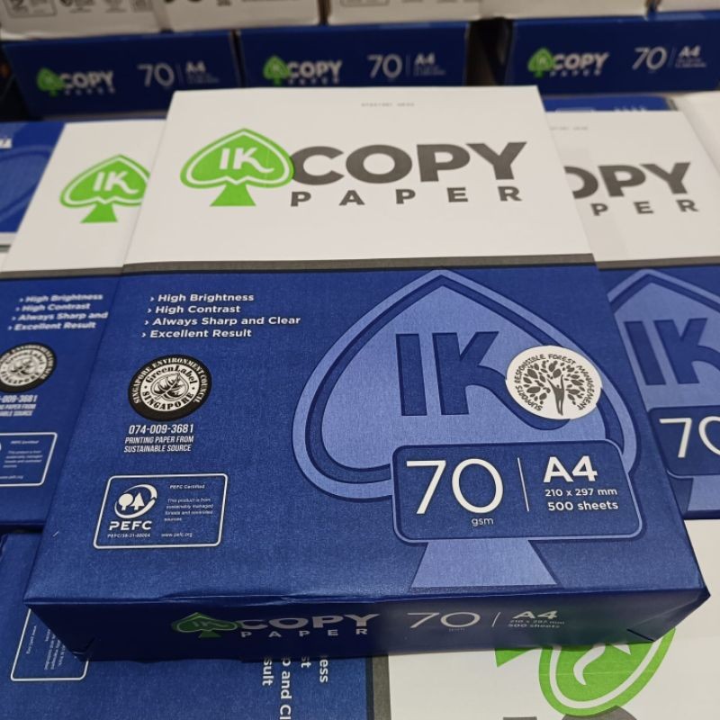 

UM1 KERTAS HVS A4 70 GRAM COPY PAPER 1 RIM (Instan/Sameday)