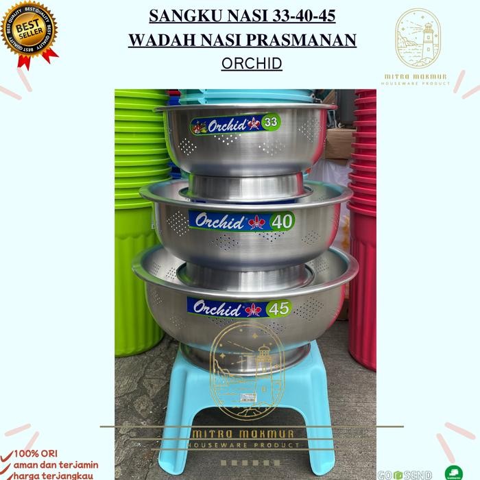 NEW SANGKU NASI 33-40-45 ORCHID / TEMPAT NASI PRASMANAN / WADAH NASI