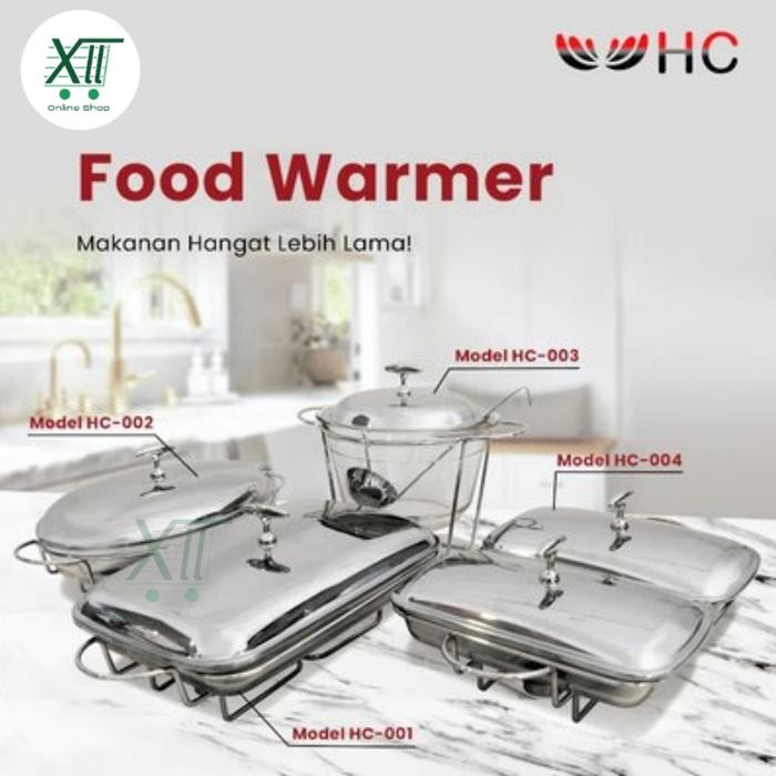 HAPPY CALL HC~003 GLASS BOWL FOOD WARMER 3,8 LITER WITH STAINLESS STEEL LID PENGHANGAT MAKANAN