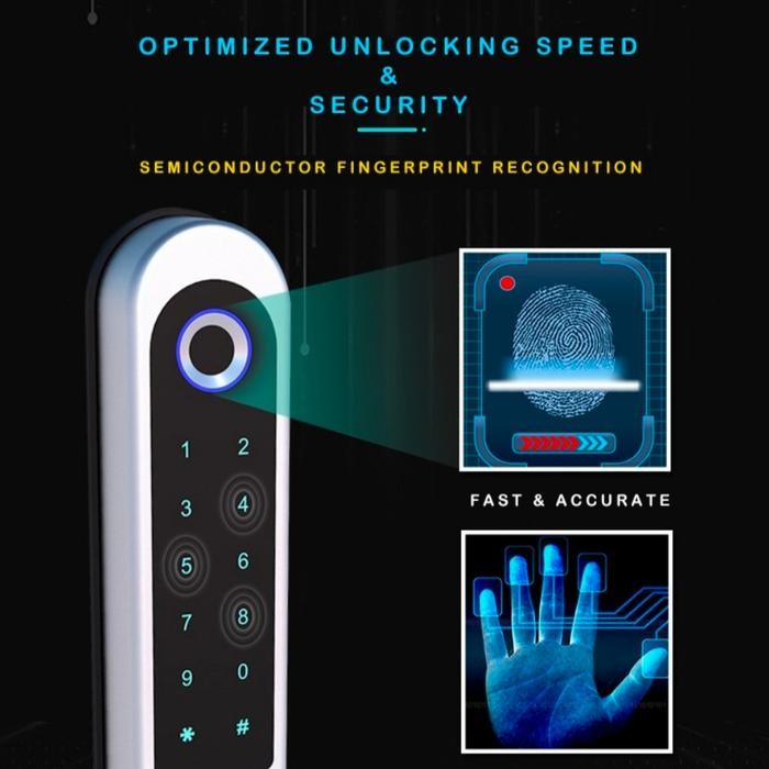 Smart Door Lock Haser S2 Untuk Pintu Geser/Sliding Door