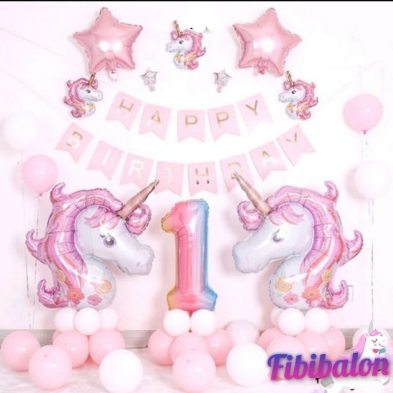 Paket dekorasi unicorn / Dekorasi ulang tahun anak