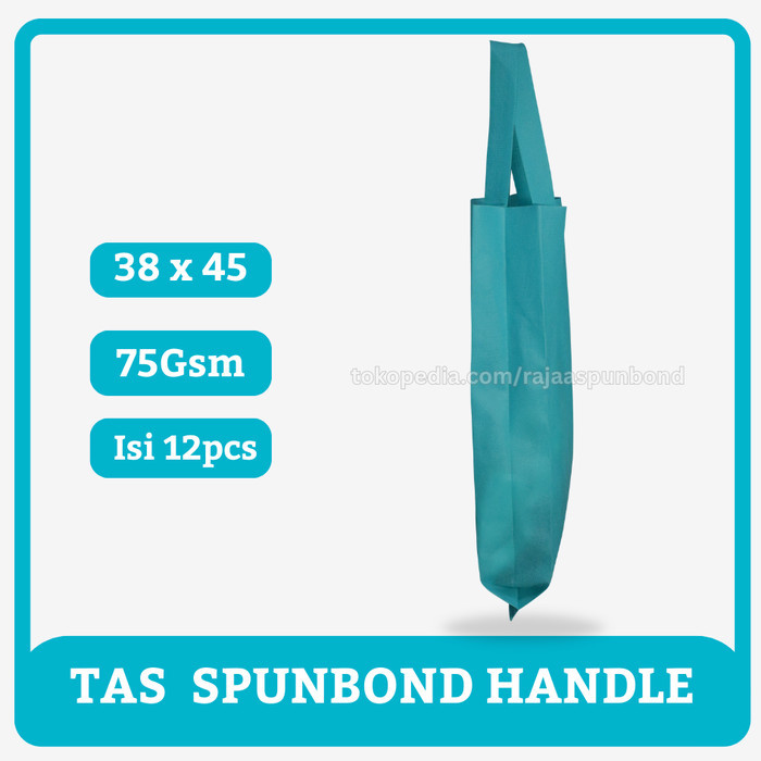 Tukuparty Tas Spunbond Handle 38X45 / Lusinan / Warna Hijau Tosca