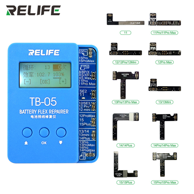 Relife Battery Efficiency Repair Plug-In Cable Iphone 1111P/11Pm 12/Pro/Mini 12Pm 13/Mini 13P/Pm