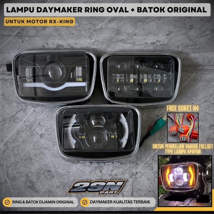 Lampu Depan Led Batok Dan Ring Oval Assy Rx King Rxking Rxk New Original Yamaha Variasi Lampu Led