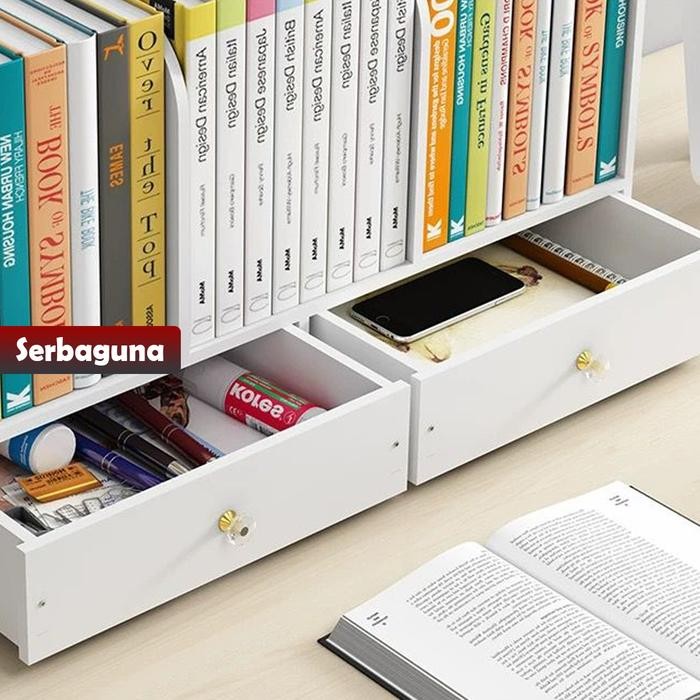 

Yosinogawa - Kotak Penyimpanan Desktop Sederhana Rak Penyimpanan Kantor Asrama Siswa Rak Buku Kecil