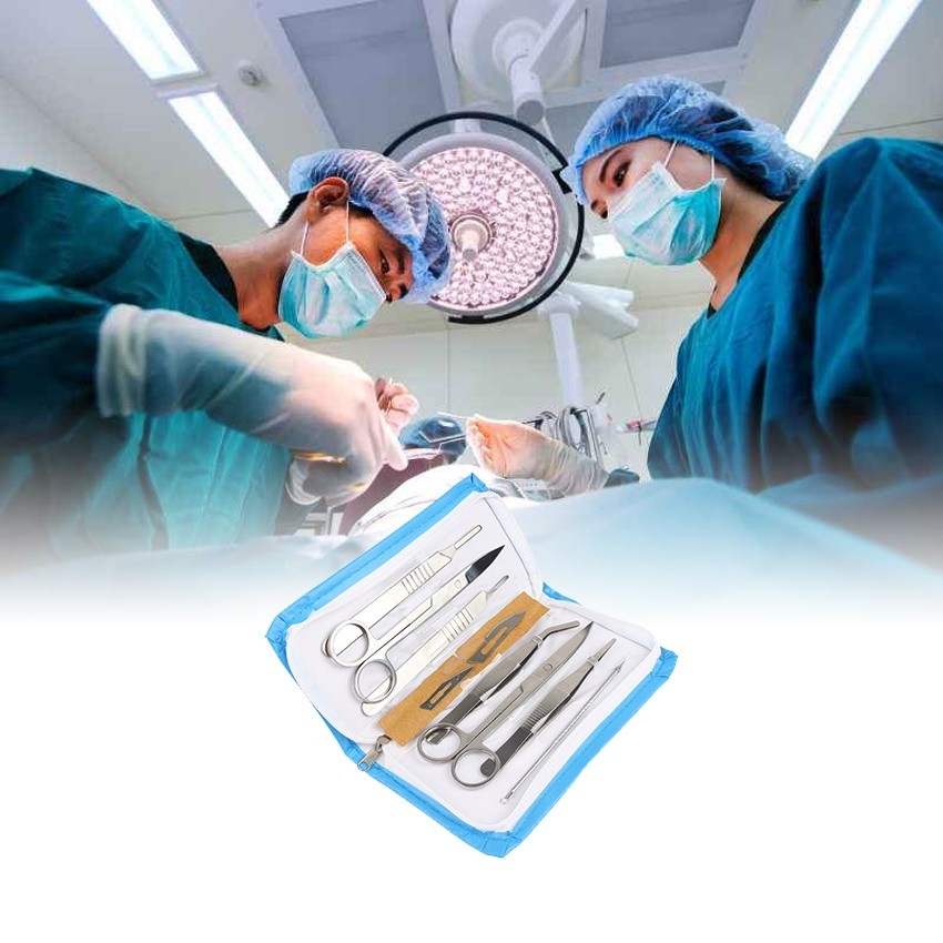 Purvisco - 7Pcs Alat bedah hewan / Gunting Operasi Bedah / Dissection Anatomy Biological Sample