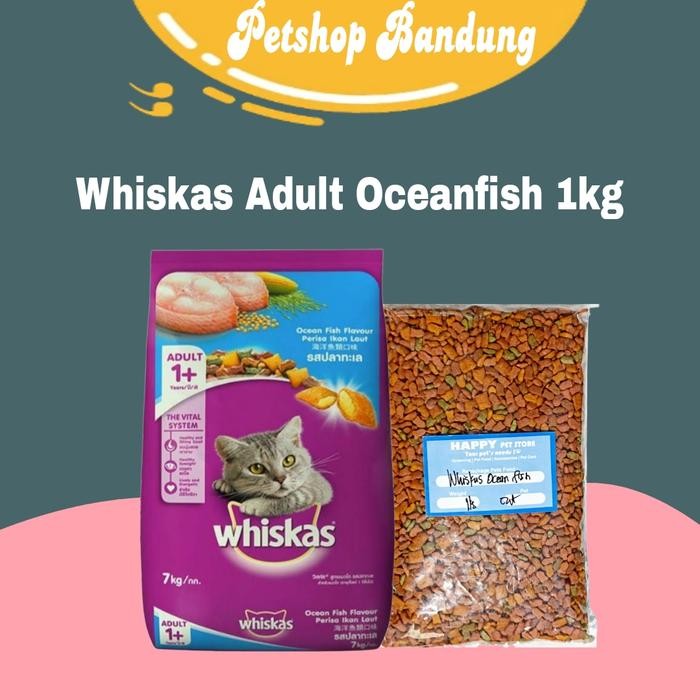 Whiskas 1 Kg Repack Dry Cat Food Makanan Kering Kucing Dewasa