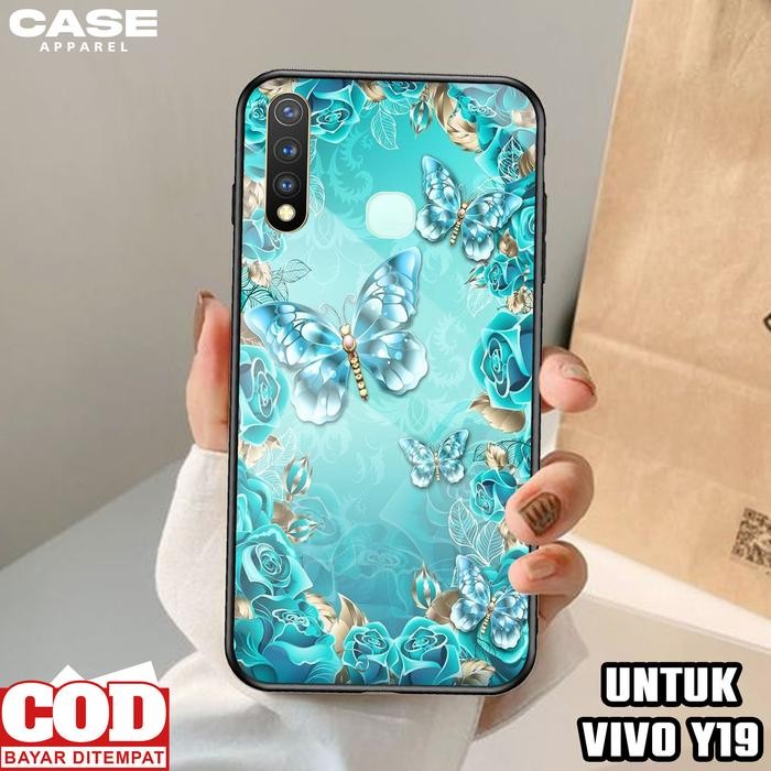Genggam- Case Vivo Y19 - Casing Vivo Y19 Terbaru Case Apparel [ Btrfly-03 ] Kesing Vivo Y19 -