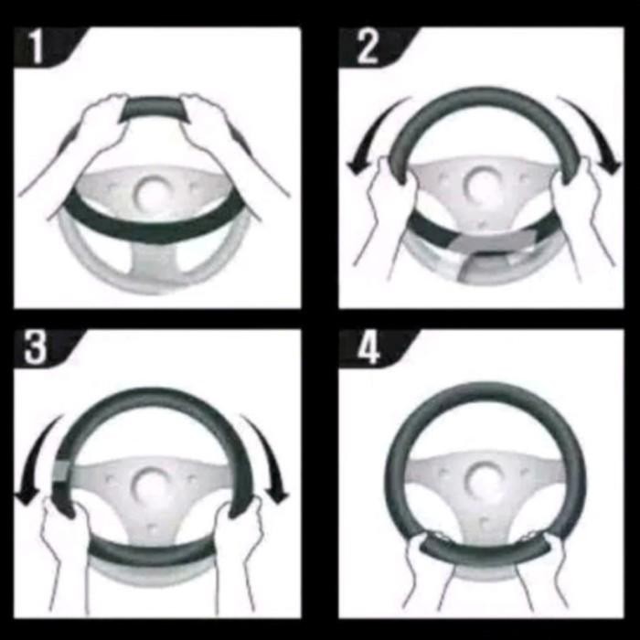 DISKON Sarung Stir Kulit Mobil AVEO CHEVROLET Cover Stir UNIVERSAL