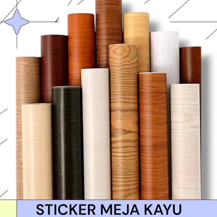 Gass. Super Murah Hpl Sticker Meja Kayu / Pelapis Meja Dinding Pintu Lemari Serbaguna (60Cm3M)
