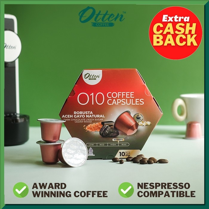 

Kopi Kapsul - O10 Robusta Aceh Gayo Coffee Capsules - Kompatibel Mesin Nespresso