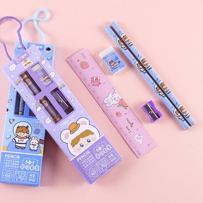 

MURAH..!! GROSIR 30PCS SET STATIONERY PAKET ALAT TULIS SEKOLAH ANAK HADIAH HAMP