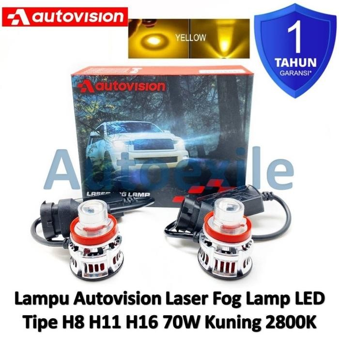 PREMIUM Autovision Laser Fog Light LED H8 H11 H16 Kuning Lampu Kabut Mobil
