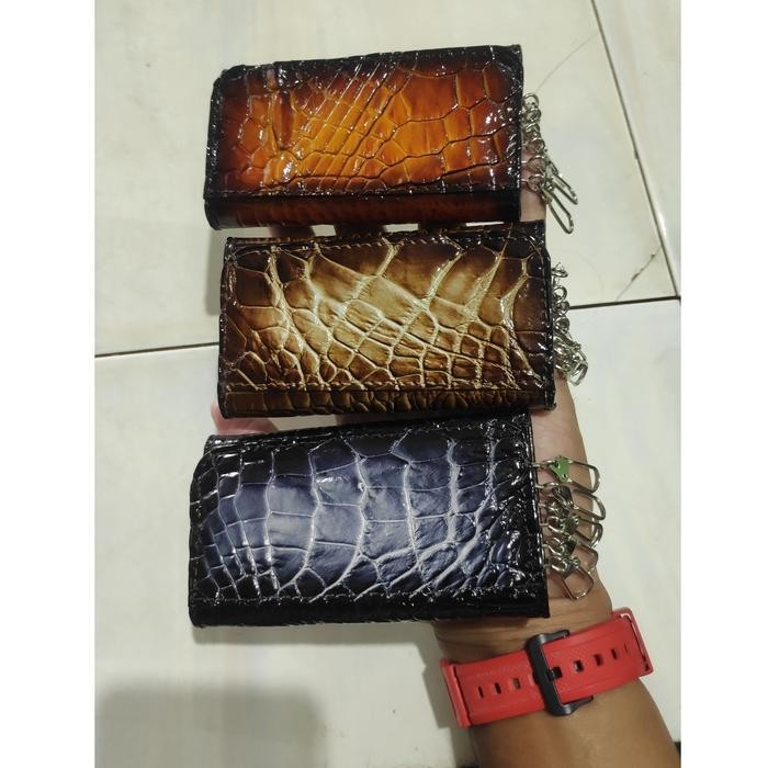 PREMIUM Dompet STNK gantungan kunci motor dan mobil kulit buaya asli