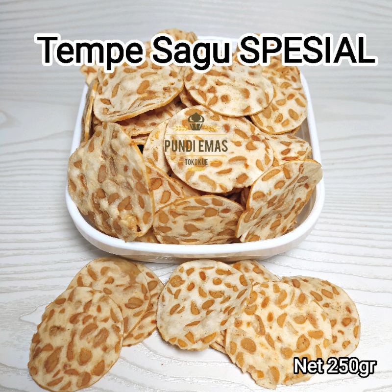 

KERIPIK KRIPIK TEMPE SAGU CRISPY - 250 GRAM
